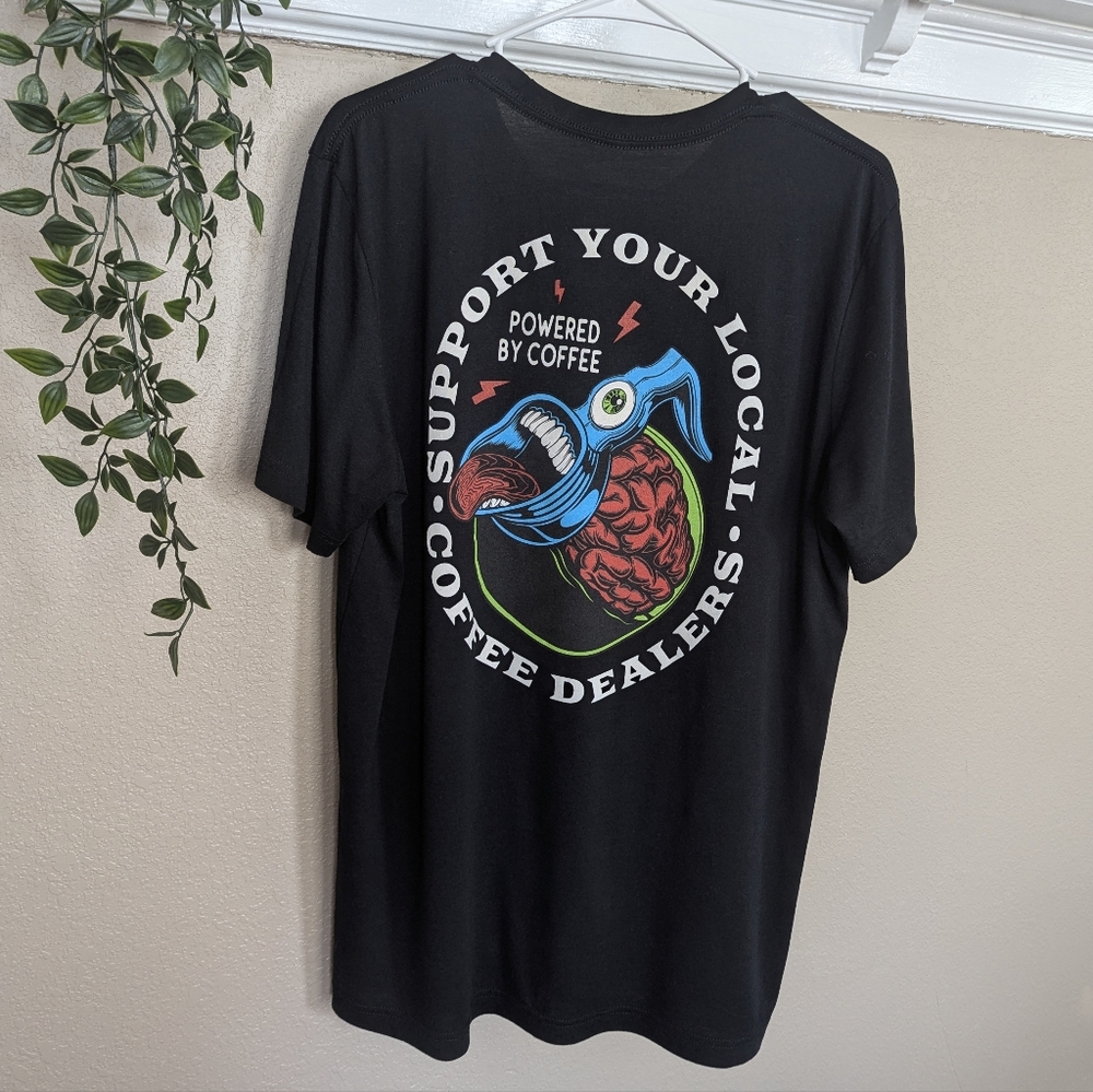Support Your Local Coffee Dealers 🖤 Black Graphic T-shirt - Picture 10 of 10